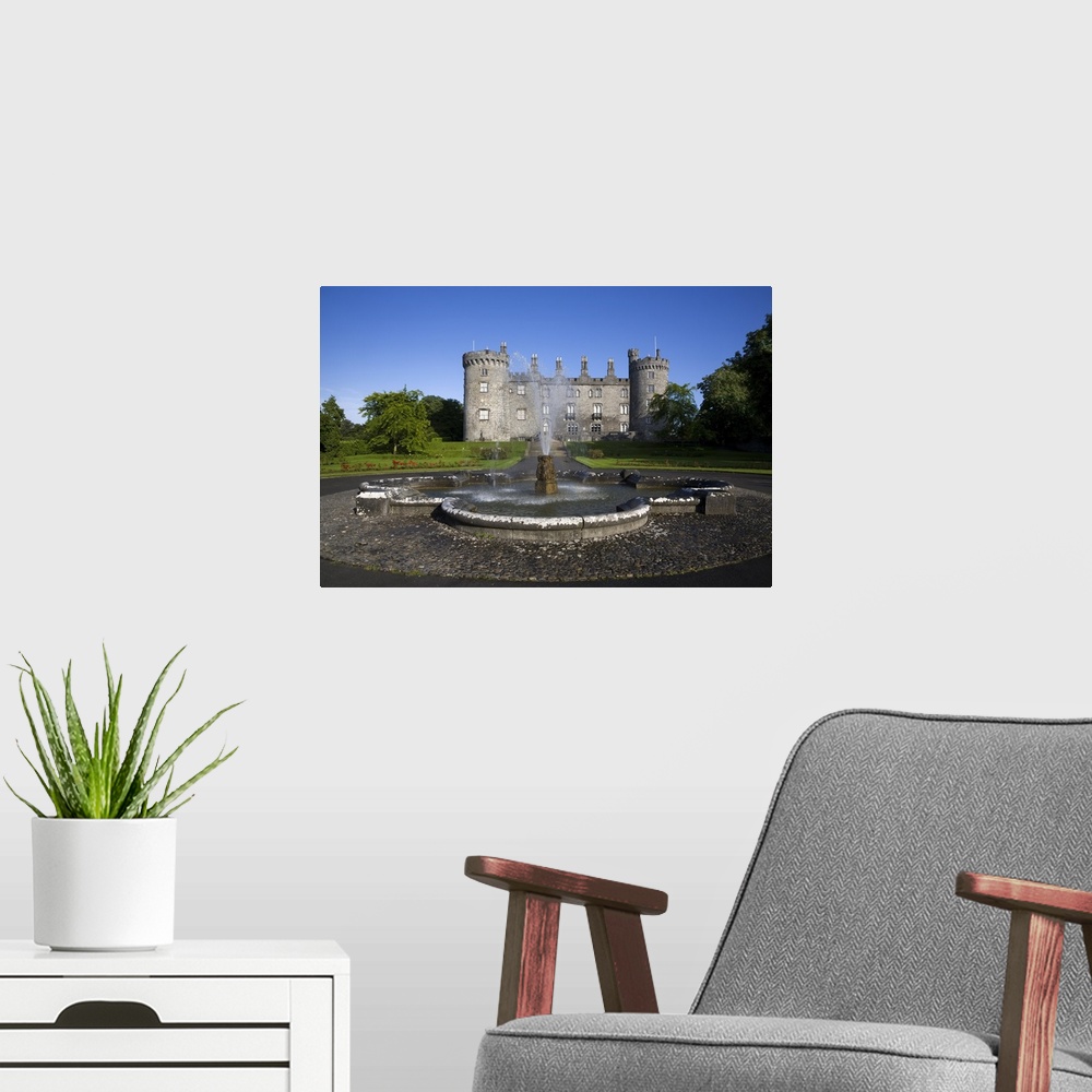 A modern room featuring Kilkenny Castle rebuilt in the 19th Century, Kilkenny City, County Kilkenny, Ireland