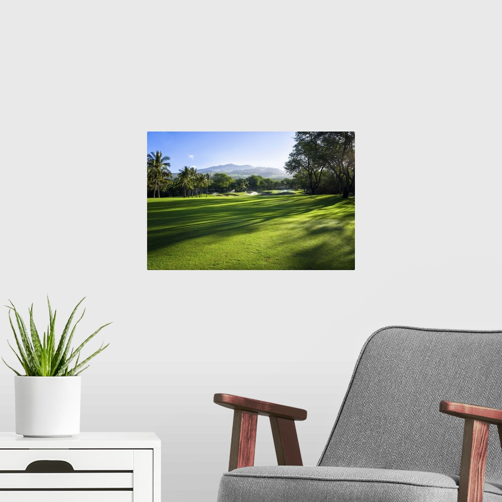 A modern room featuring Makena Golf Course in Makena Area of Maui, Hawaii, USA