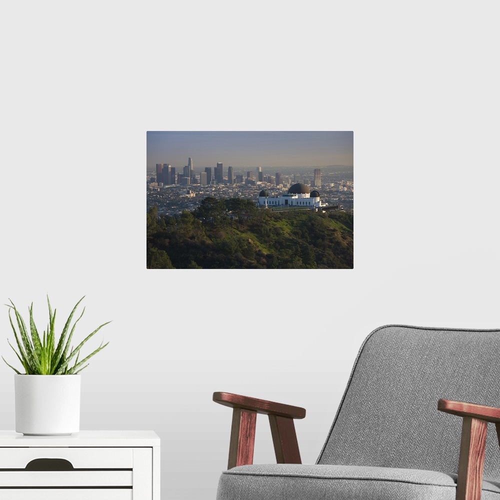 A modern room featuring USA, California, Los Angeles, Griffith Park Observatory and downtown