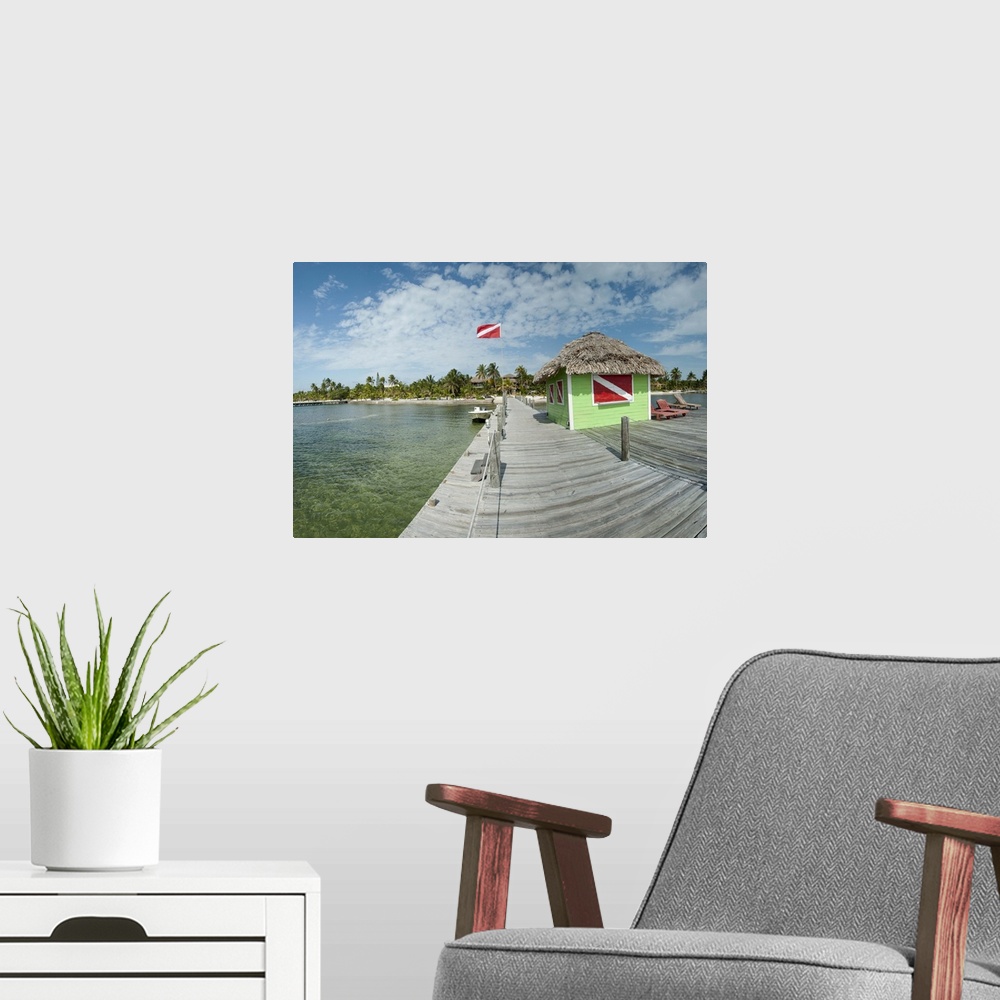 A modern room featuring Pier in the sea, Portofino Resort, Corozal District, San Pedro, Ambergris Caye, Belize