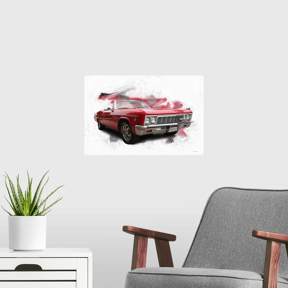 A modern room featuring Chevy Impala