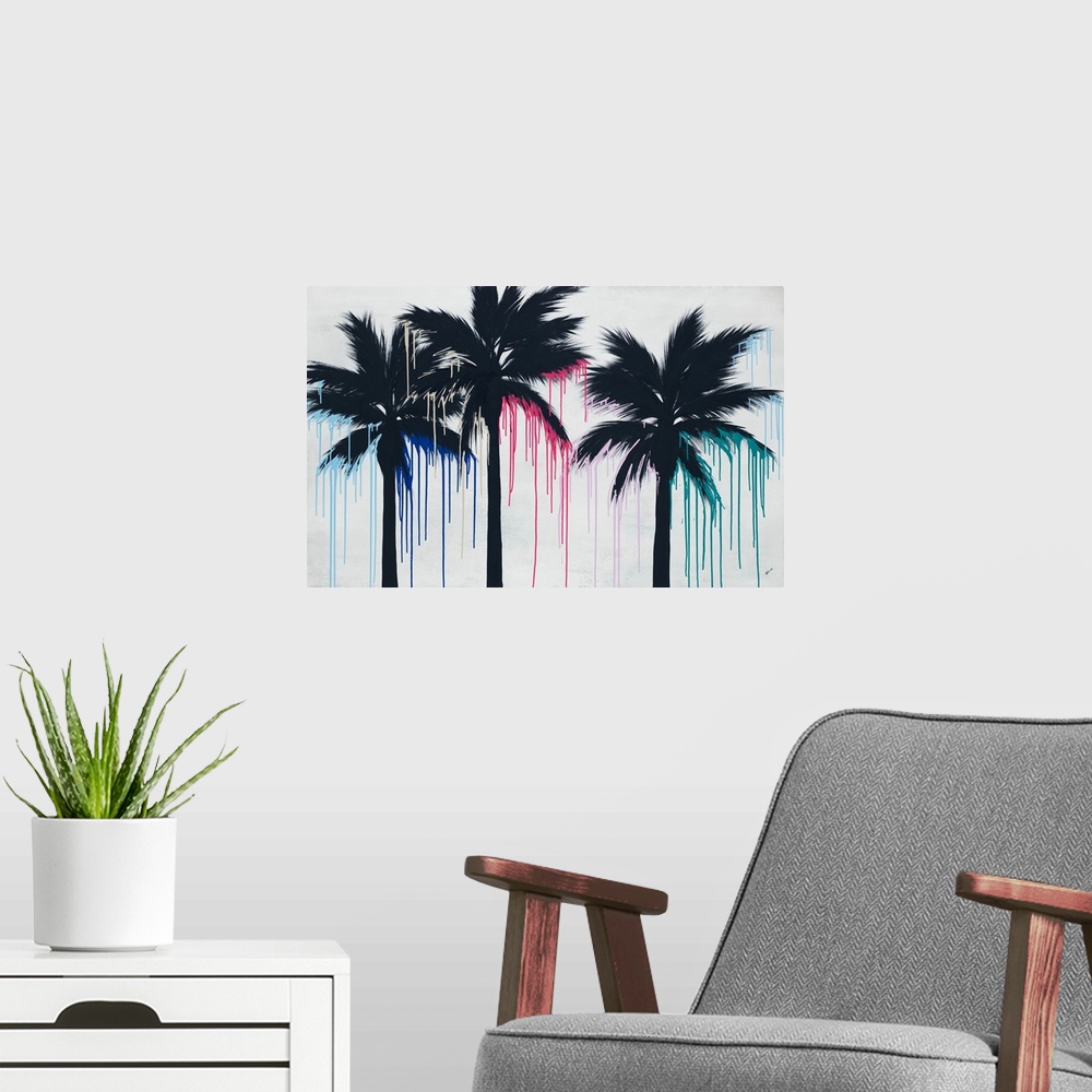A modern room featuring Color Splash Palms