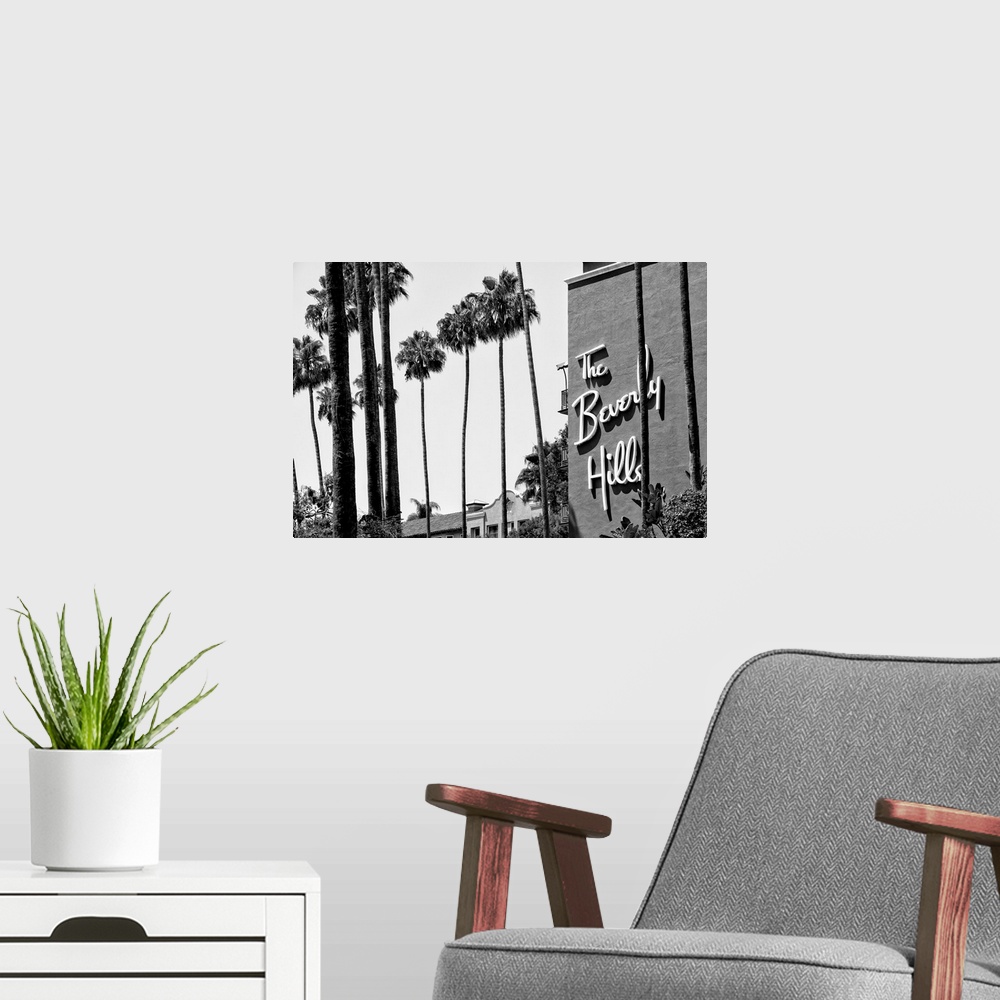 A modern room featuring Discover California in BLACK AND WHITE and White, seen by photographer Philippe Hugonnard, passin...
