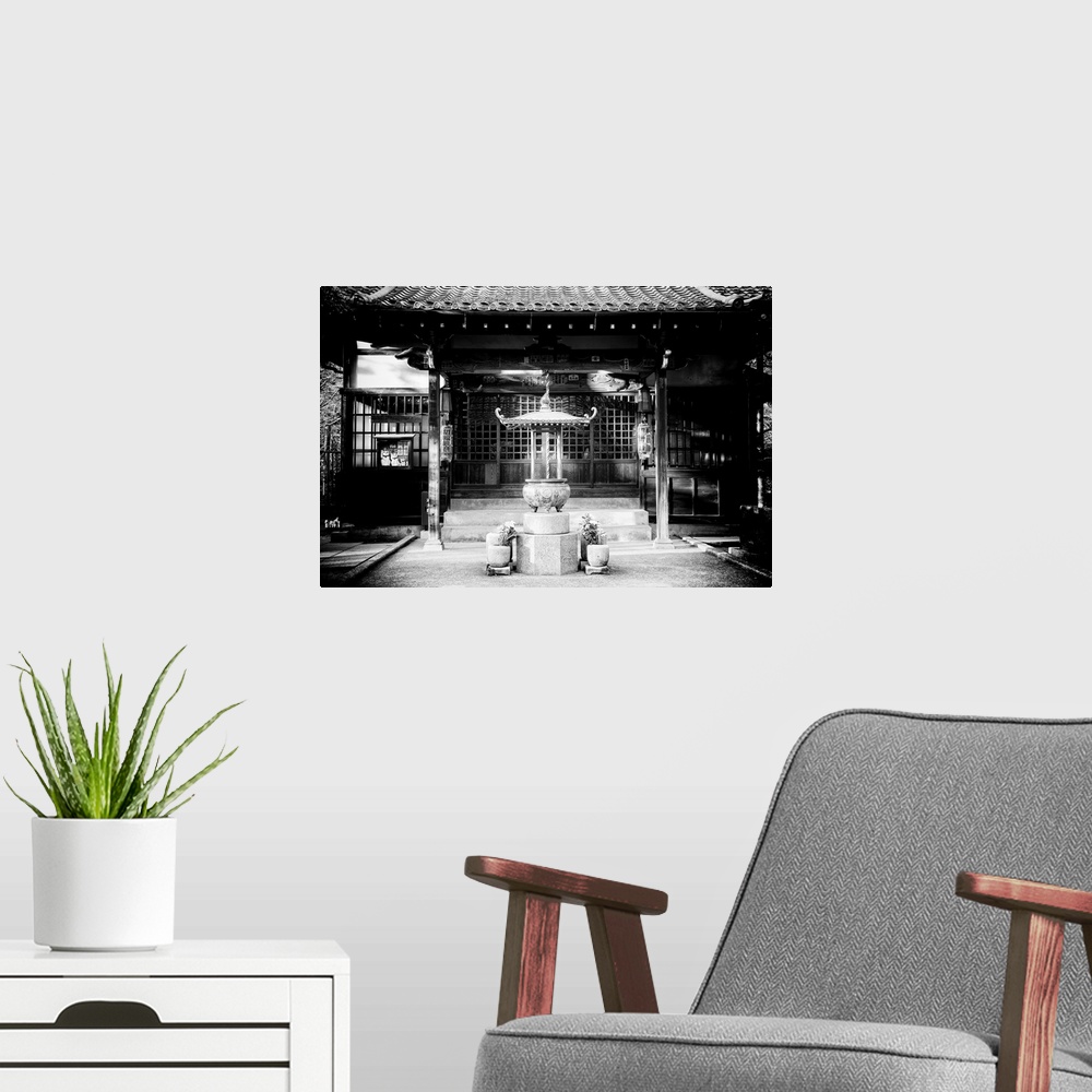 A modern room featuring "Black Japan Collection" by Philippe Hugonnard. This new series of captivating black and white ph...