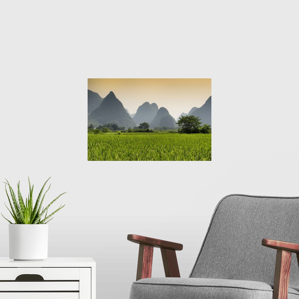 A modern room featuring Karst Mountains in Yangshuo, China 10MKm2 Collection.