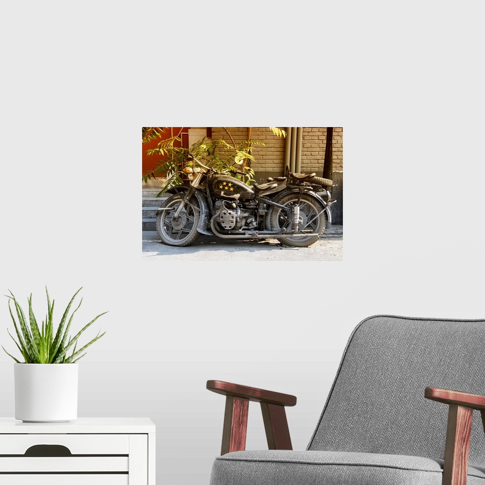 A modern room featuring Motorcycle Five Stars, China 10MKm2 Collection.
