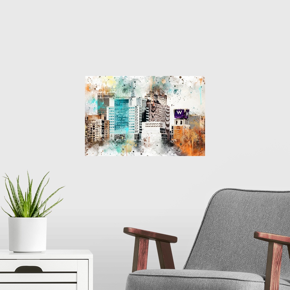 A modern room featuring NYC WATERCOLOR COLLECTION
by Philippe Hugonnard