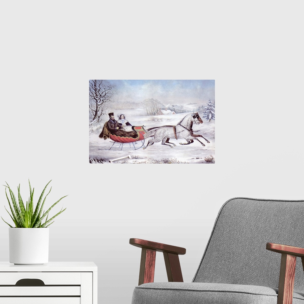 A modern room featuring Road-Winter, The