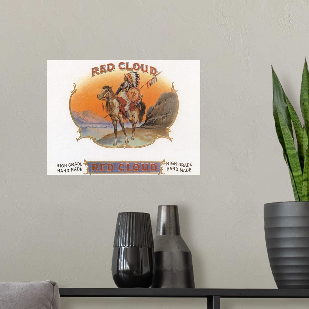 A modern room featuring Red Cloud