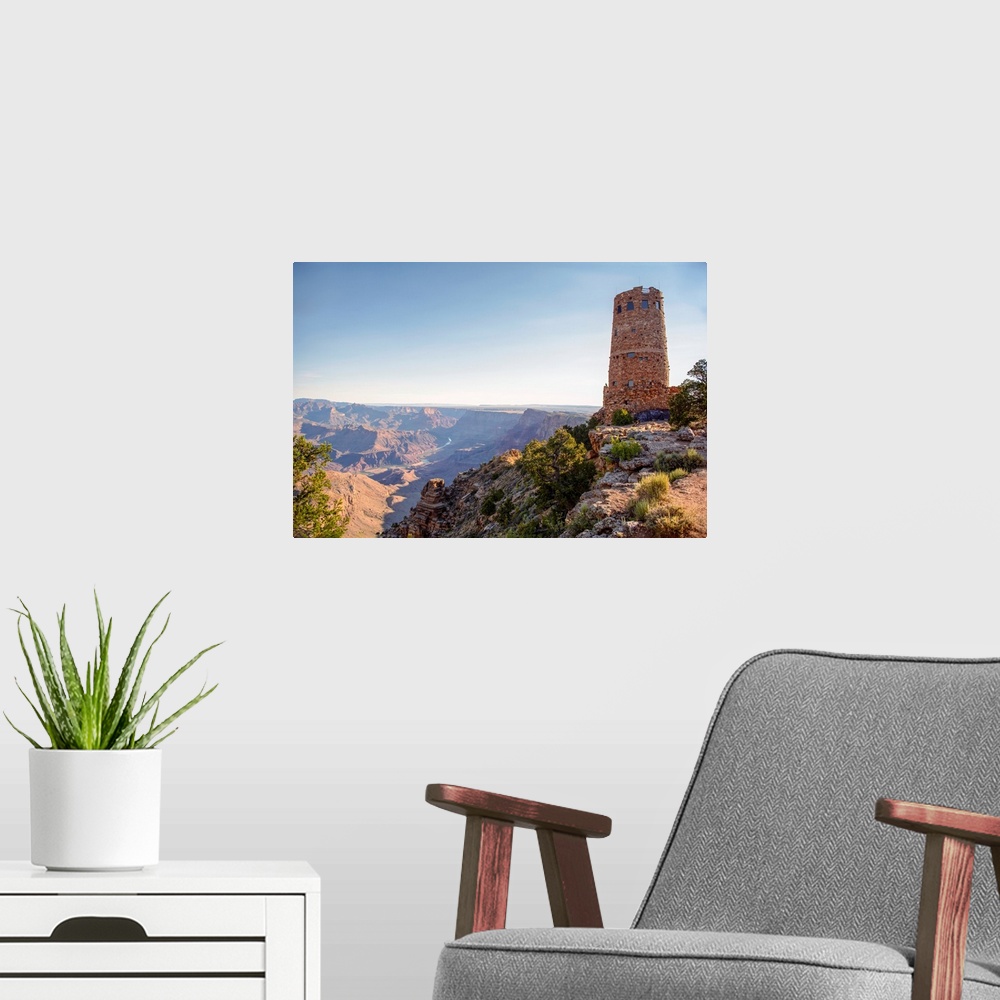 A modern room featuring Desert View Watchtower, Grand Canyon National Park, Arizona.