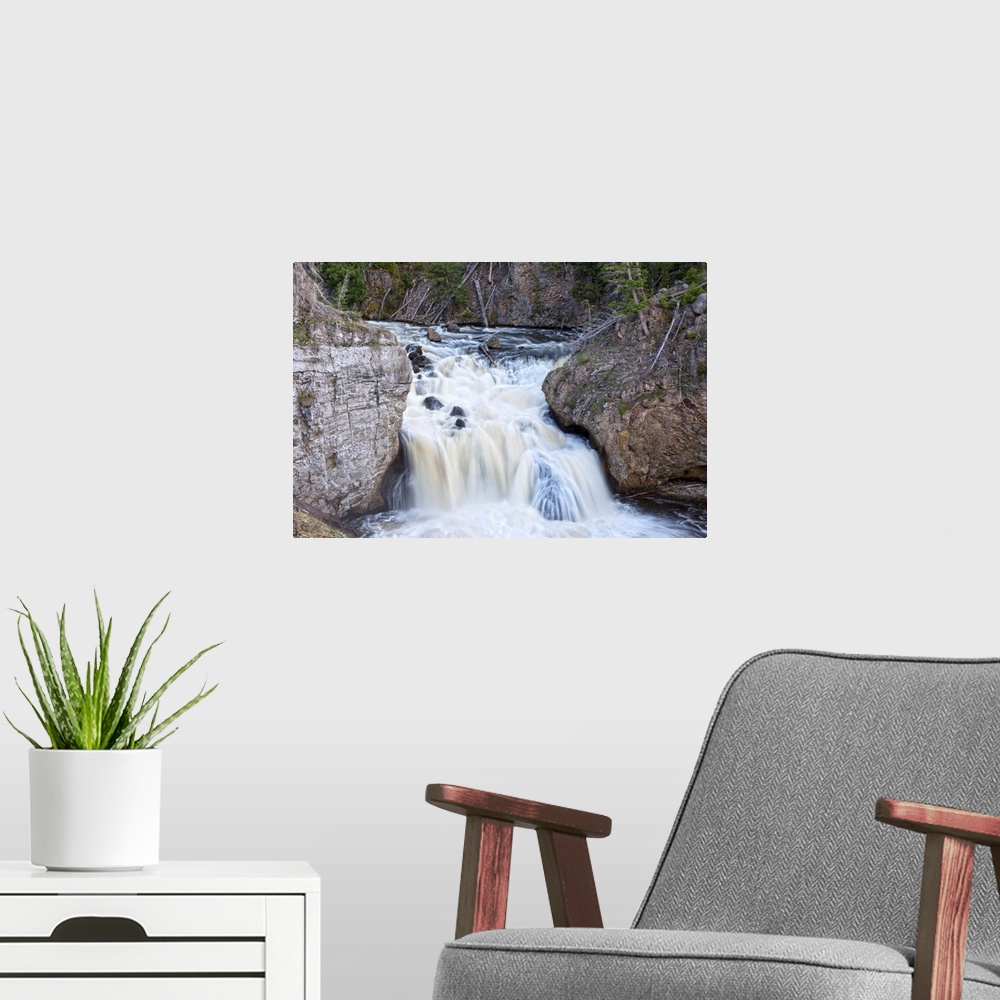 A modern room featuring Waterfall located at Yellowstone National Park.