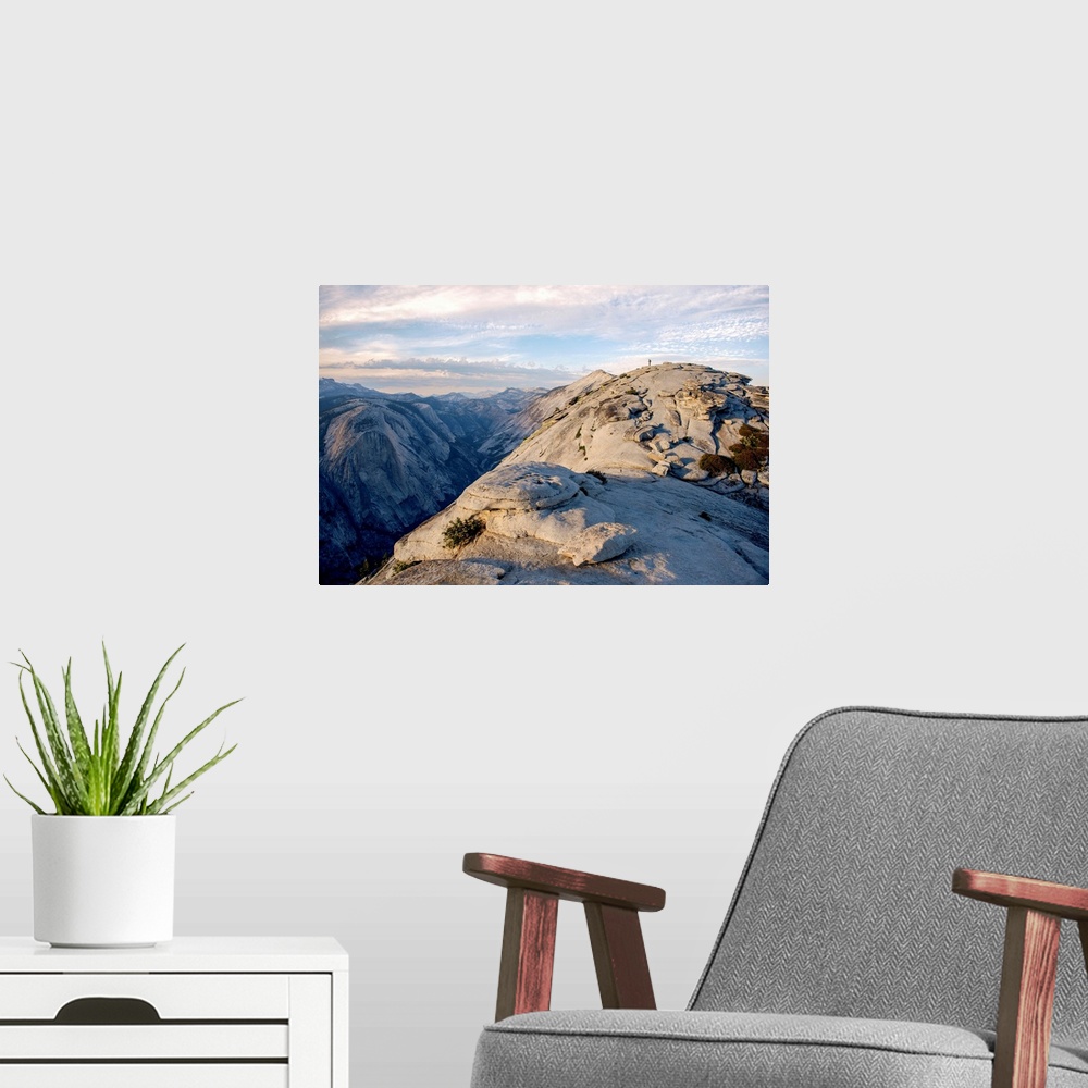 A modern room featuring View from the top of Half Dome in Yosemite National Park, California.