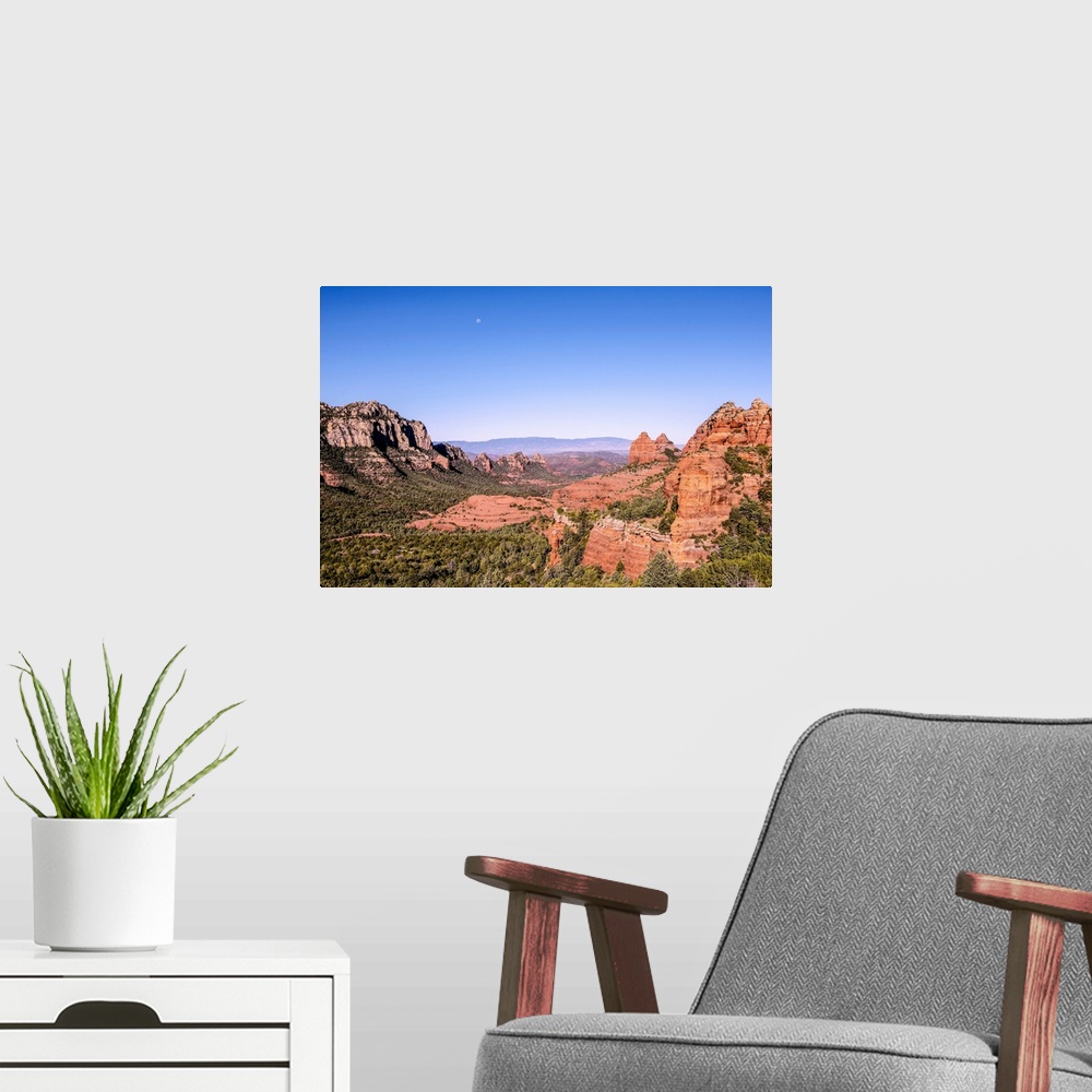 A modern room featuring View of Damfino Canyon in Sedona, Arizona.