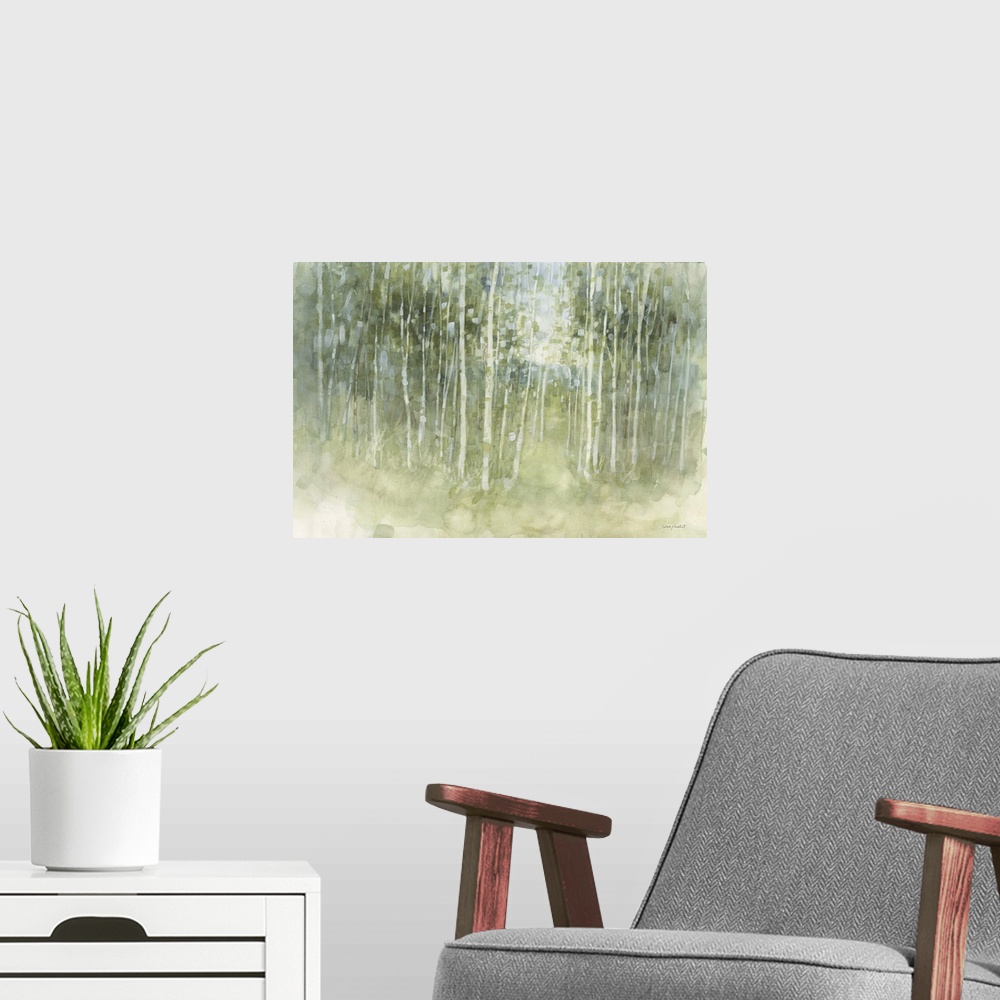 A modern room featuring Nature's Call IV