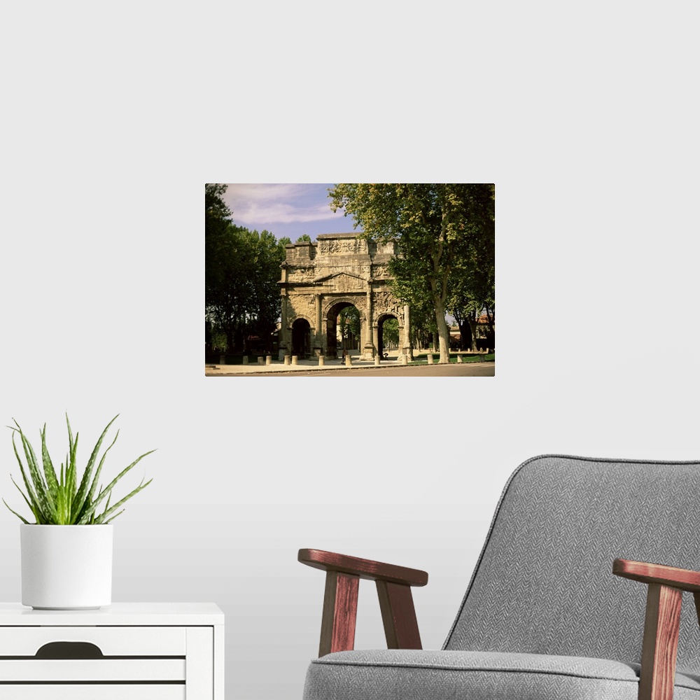 A modern room featuring Arc de Triomphe, Orange, Vaucluse, Provence, France