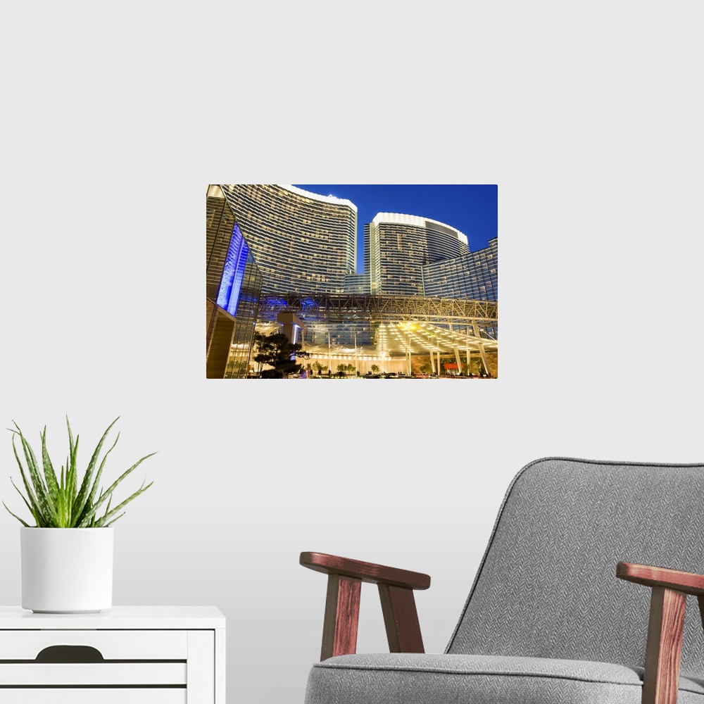 A modern room featuring Aria Casino at CityCenter, Las Vegas, Nevada