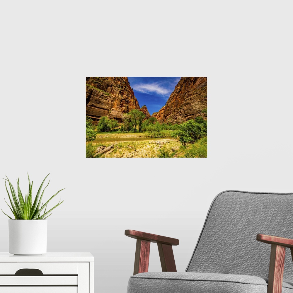A modern room featuring Beautiful scenery at Zion National Park, Utah, United States of America, North America