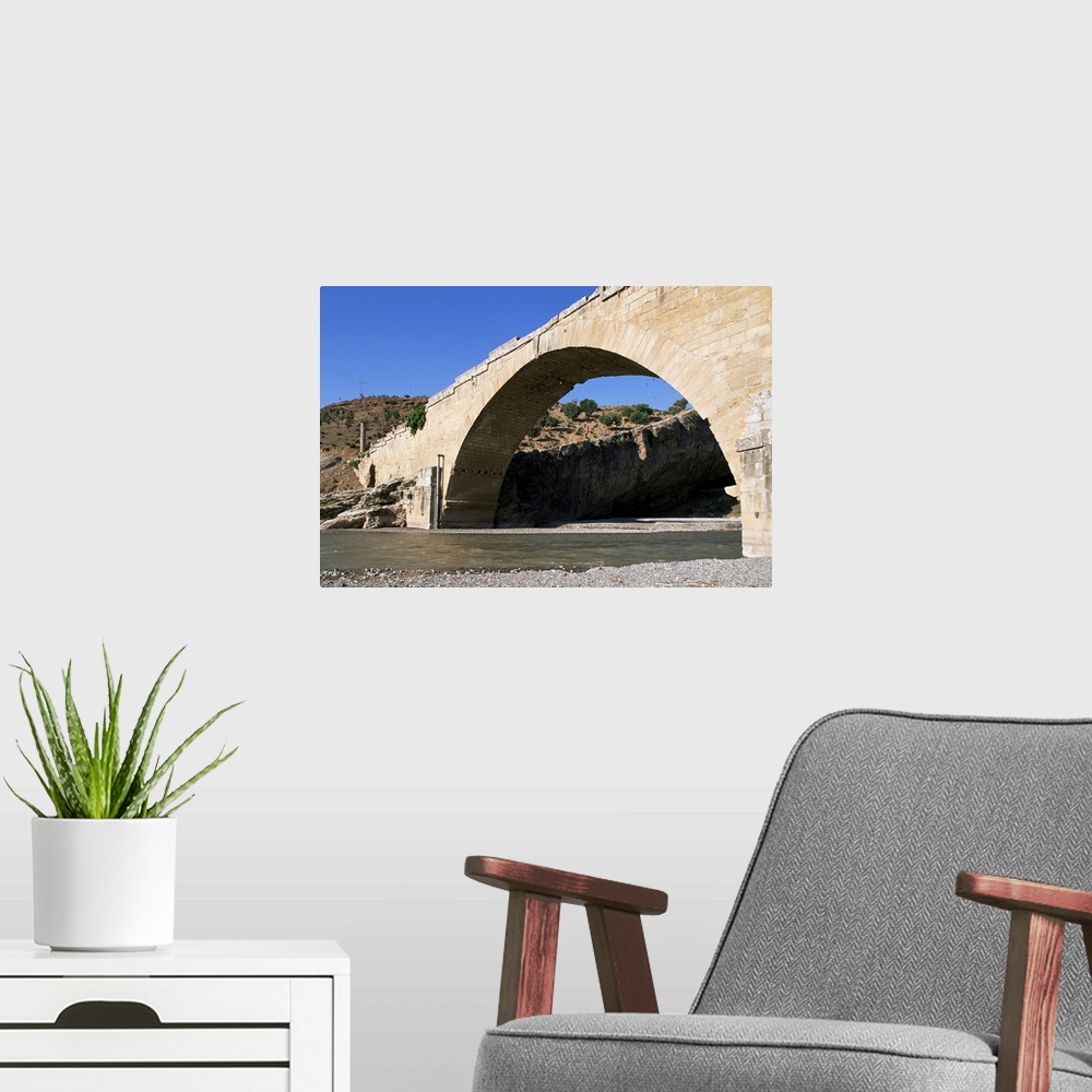 A modern room featuring Commagene Bridge, over Cendere River, Nemrut Dag, Anatolia, Turkey