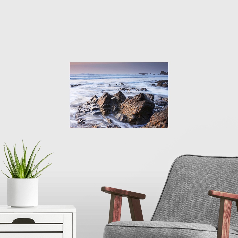 A modern room featuring Crooklets Beach, Bude, Cornwall, England, United Kingdom, Europe