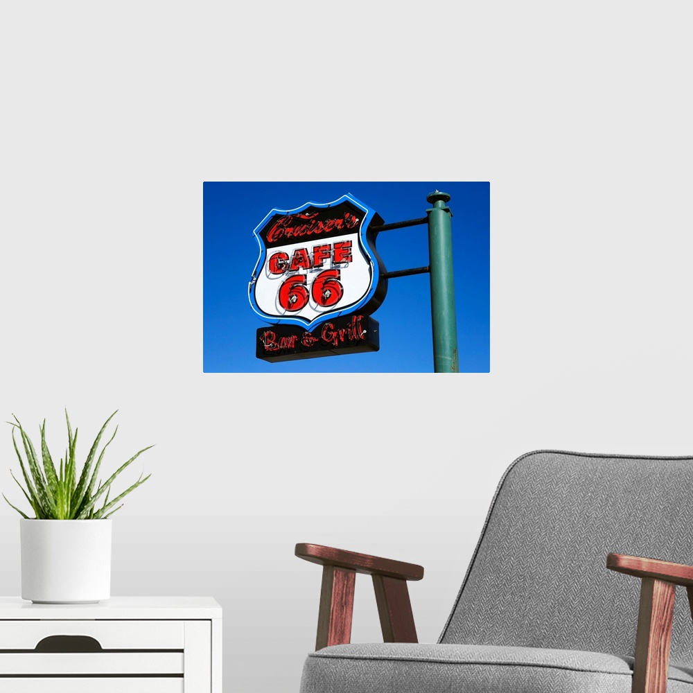 A modern room featuring Cruiser's Cafe, Williams, Route 66, Arizona