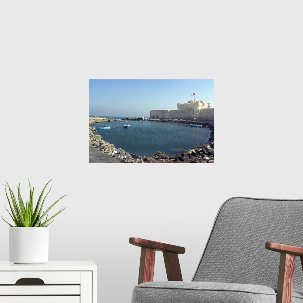 A modern room featuring Fort and Harbour, Alexandria, Egypt, Africa