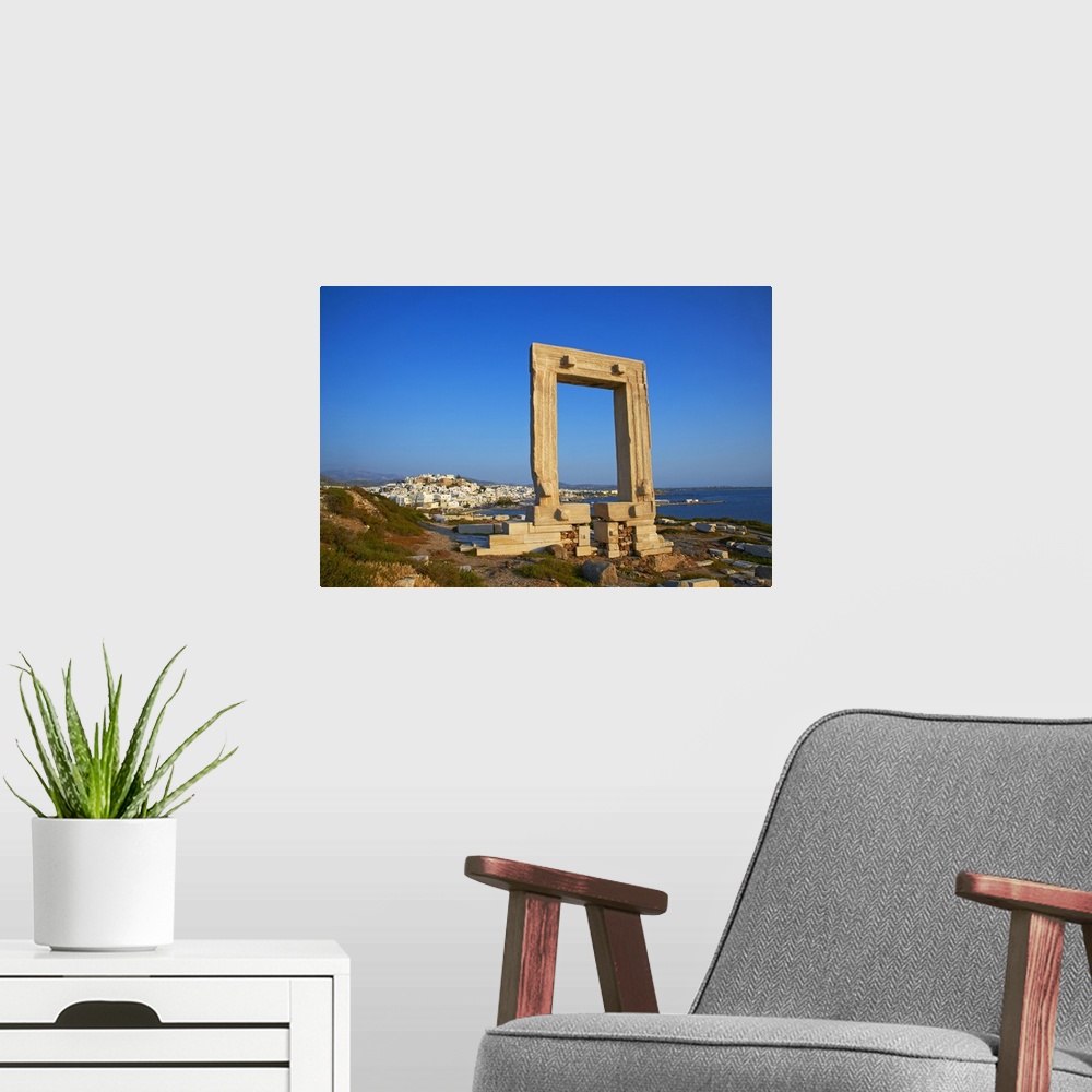 A modern room featuring Gateway, Temple of Apollo, archaeological site, Naxos, Cyclades, Greek Islands, Greece