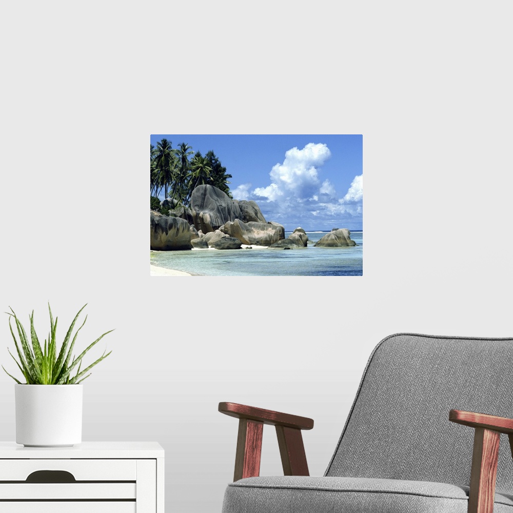 A modern room featuring Grand Anse, La Digue, Seychelles, Indian Ocean, Africa
