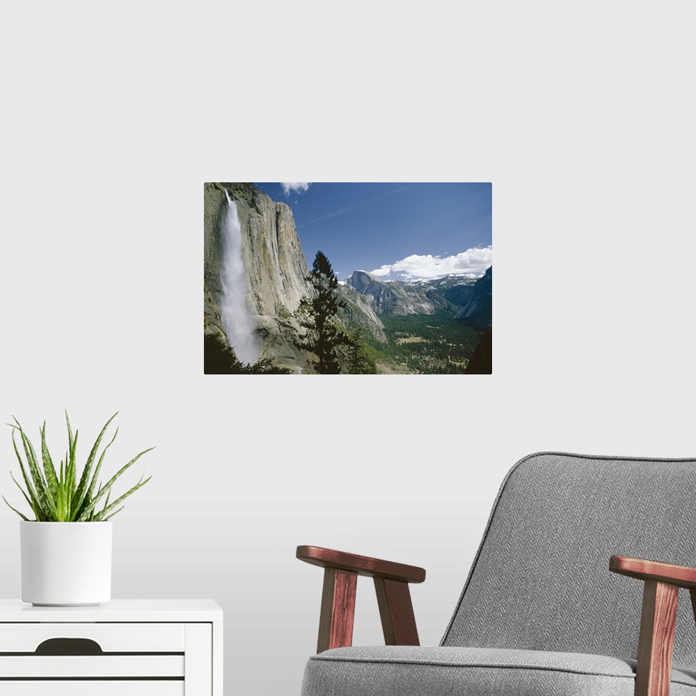 A modern room featuring Half Dome, Yosemite National Park, California, USA