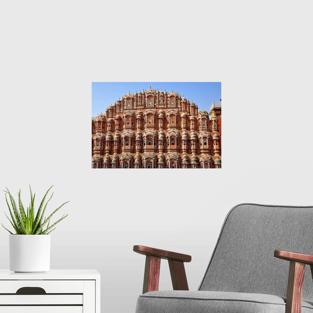 A modern room featuring Hawa Mahal (Palace of Winds), built in 1799, Jaipur, Rajasthan, India, Asia.