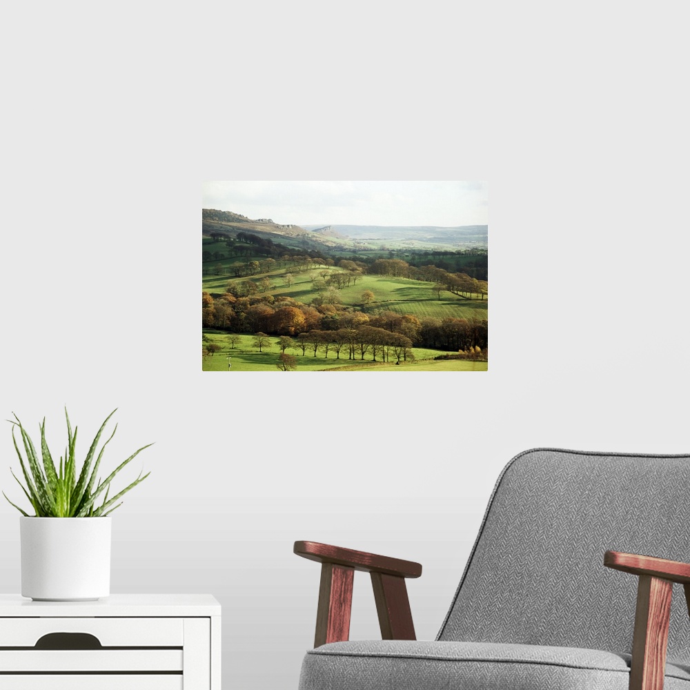 A modern room featuring Landscape near Wincle, Cheshire, England, United Kingdom, Europe
