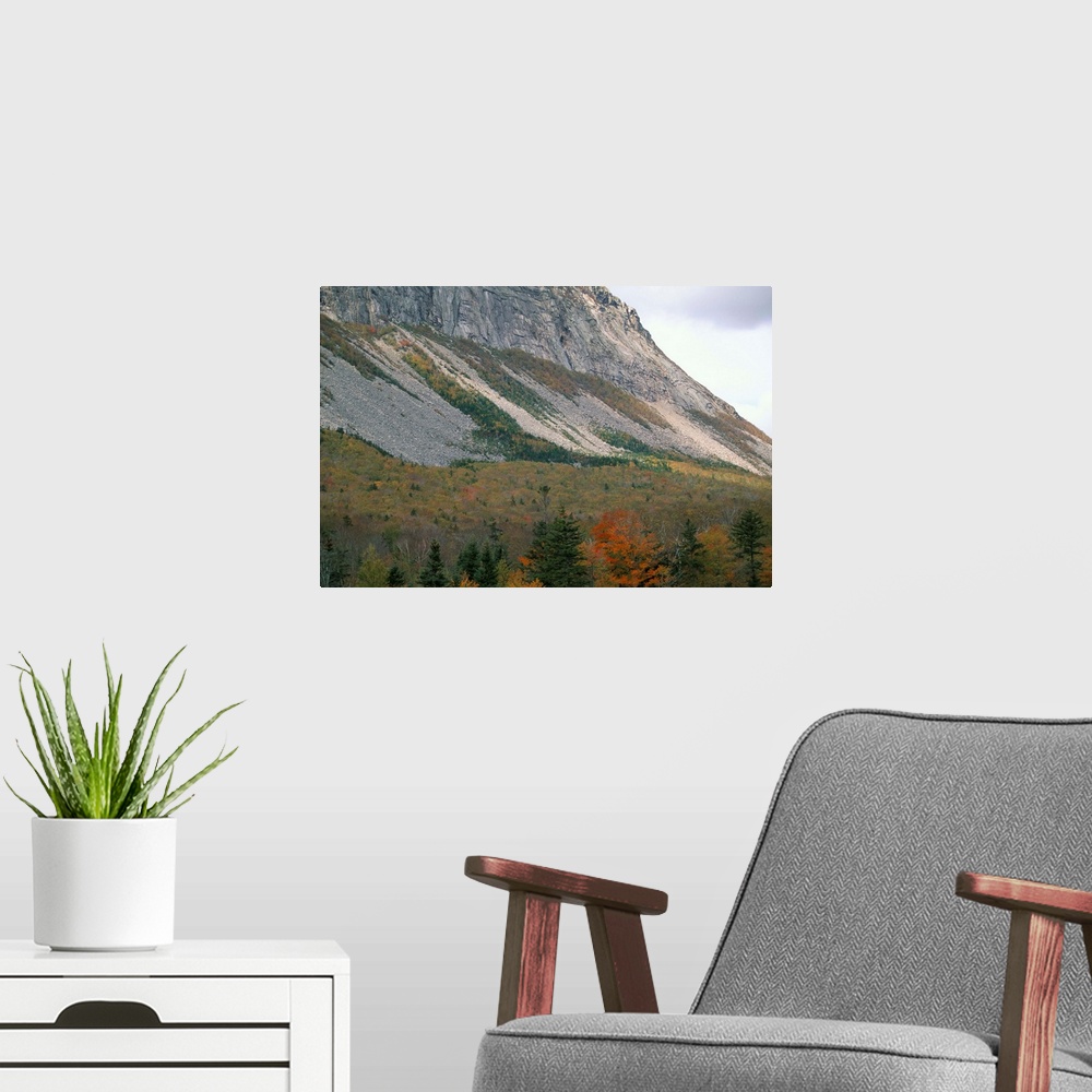 A modern room featuring Mountain in fall, White Mountain National Forest, New Hampshire