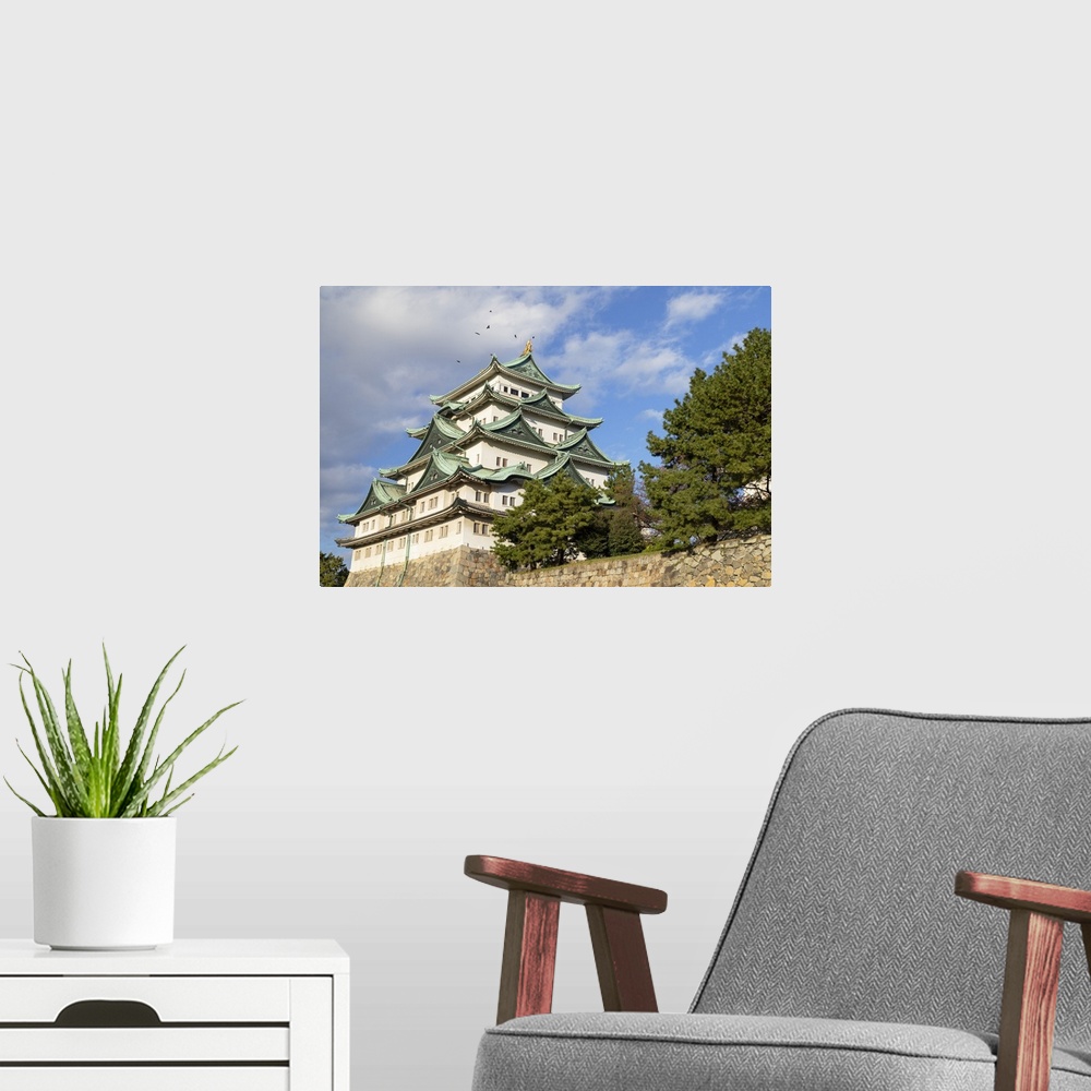 A modern room featuring Nagoya Castle, Nagoya, Honshu, Japan, Asia