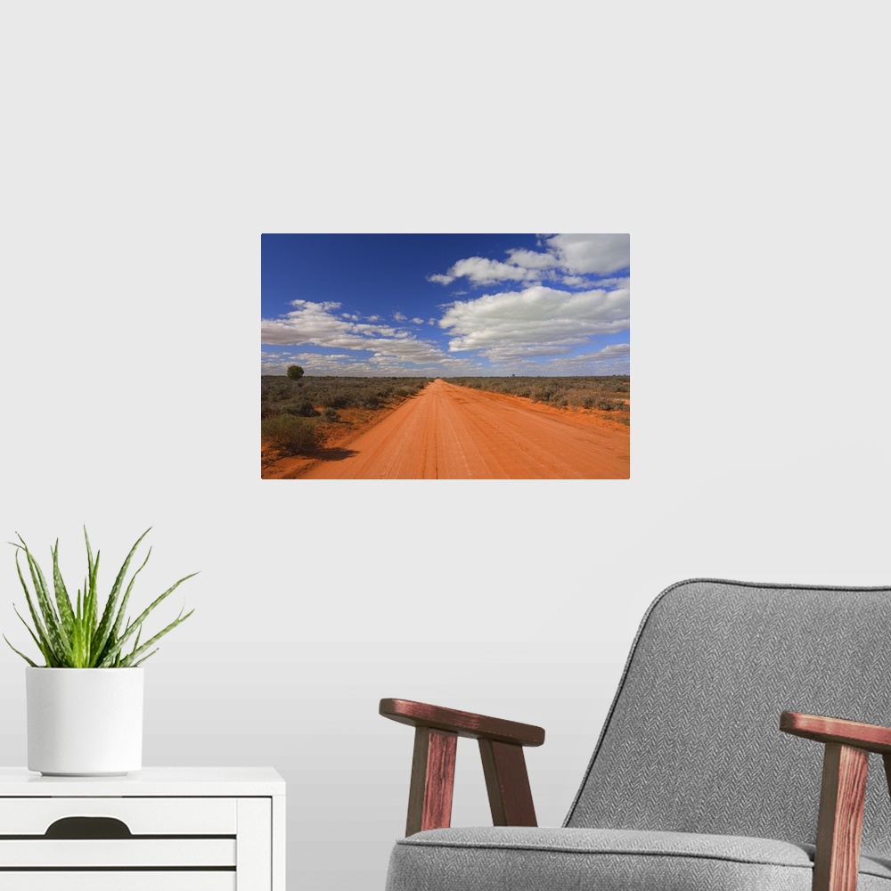 A modern room featuring Outback road, Menindee, New South Wales, Australia, Pacific
