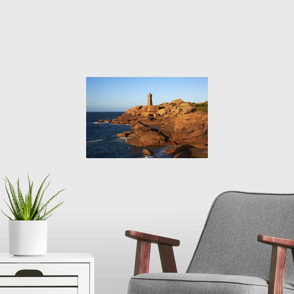 A modern room featuring Pointe de Squewel and Mean Ruz Lighthouse, Cotes d'Armor, Brittany, France