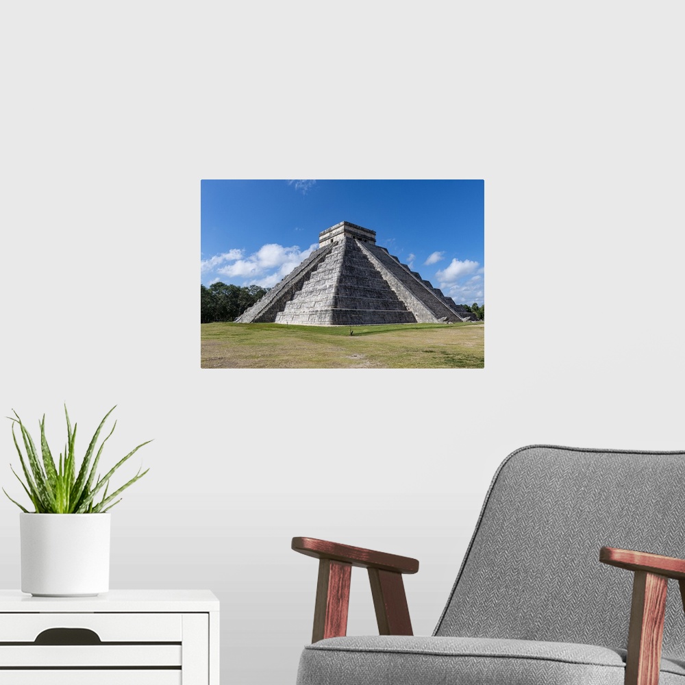 A modern room featuring Pre-Columbian city, Chichen Itza, UNESCO World Heritage Site, Yucatan, Mexico, North America