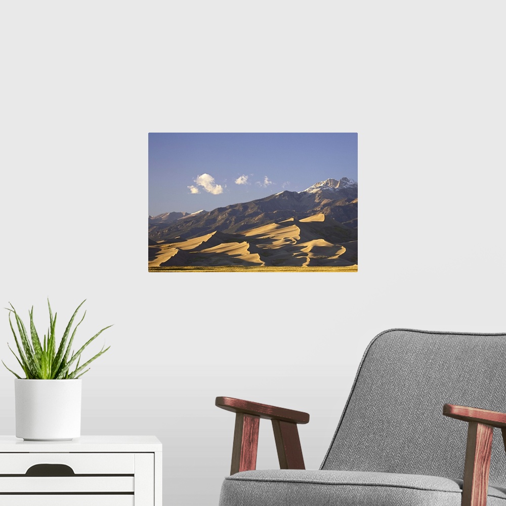 A modern room featuring Sand dunes at dusk, Great Sand Dunes National Park, Colorado