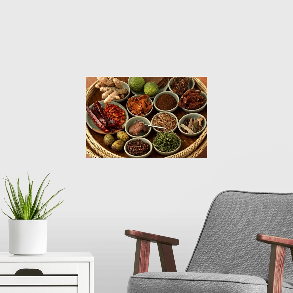 A modern room featuring Spices used in Thai food, Thailand, Southeast Asia, Asia