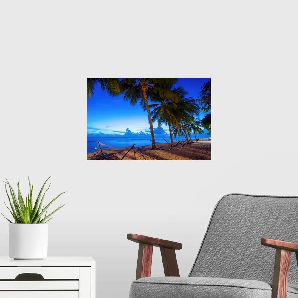 A modern room featuring Sunset at Savannah Beach, Christ Church, Barbados, West Indies, Caribbean, Central America