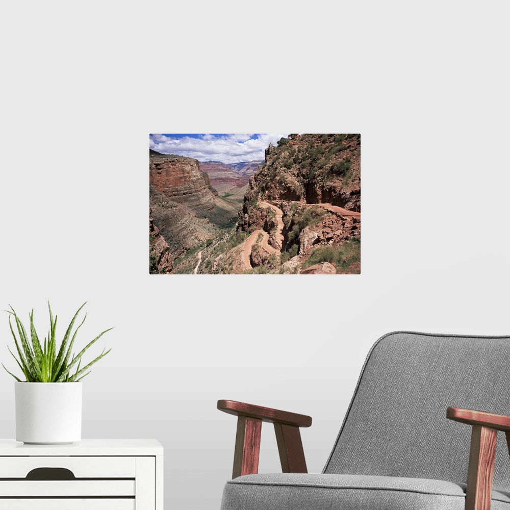 A modern room featuring The Bright Angel Trail, beneath the South Rim, Grand Canyon National Park, Arizona