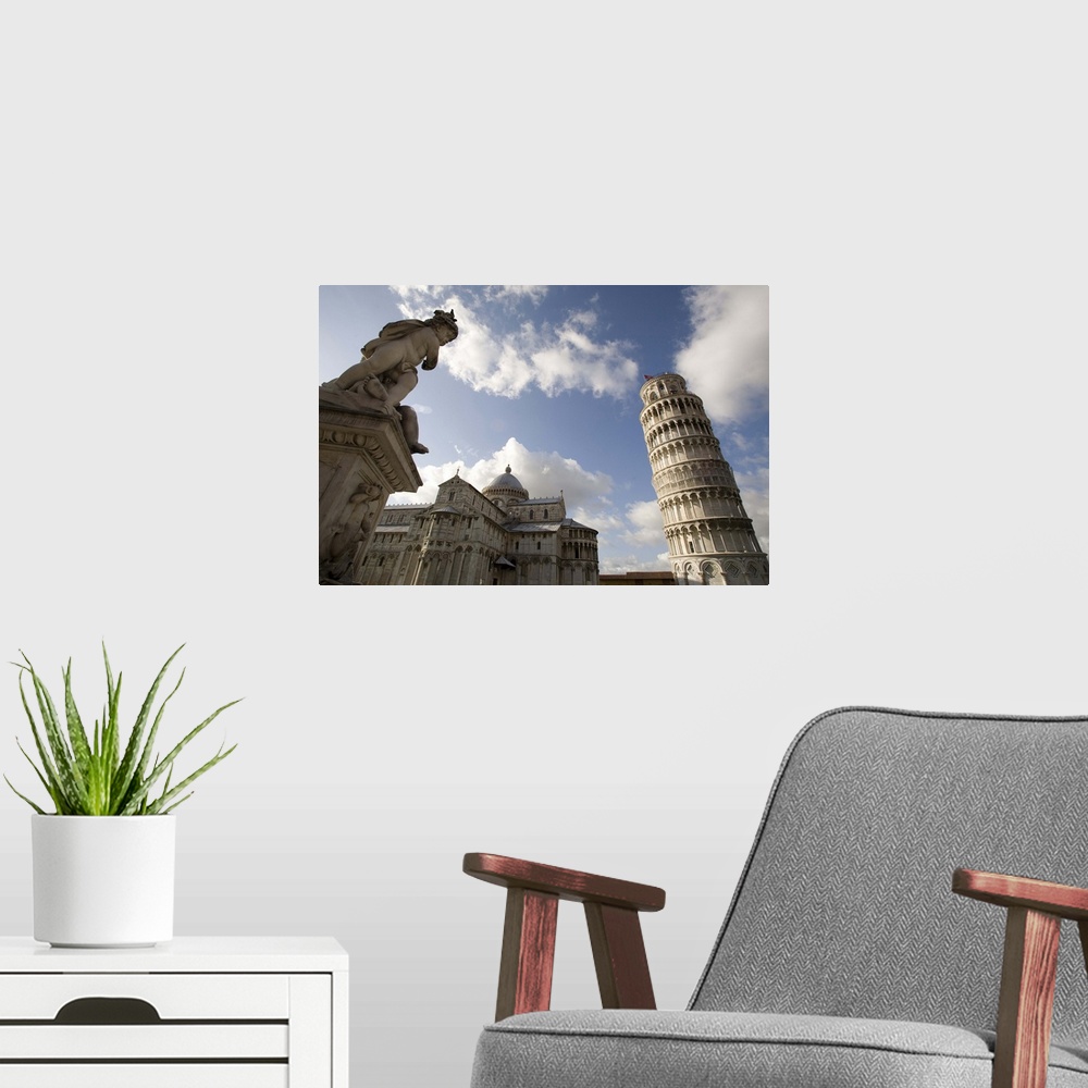 A modern room featuring The Duomo and the Leaning Tower of Pisa, Pisa, Tuscany, Italy