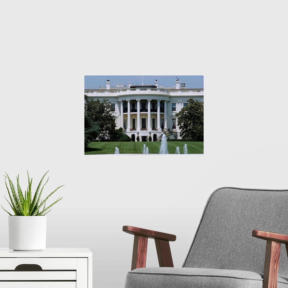 A modern room featuring The White House, Washington DC, USA