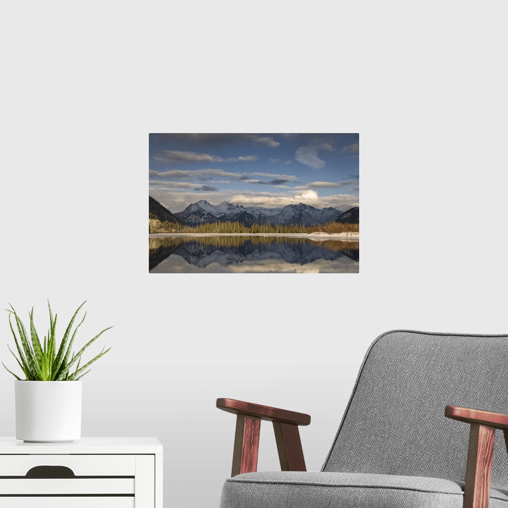 A modern room featuring Vermilion Lakes, Banff National Park, Rocky Mountains, Alberta, Canada
