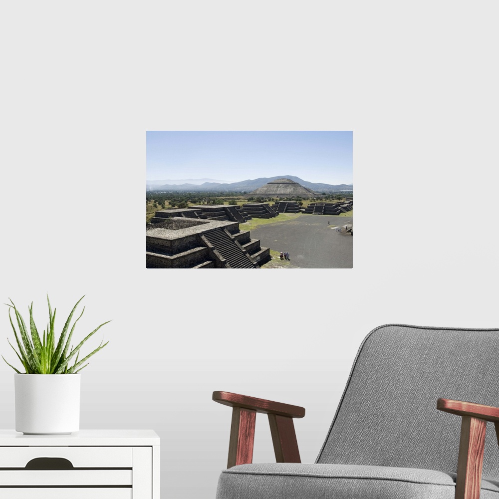A modern room featuring View from Pyramid of the Moon Teotihuacan, Mexico