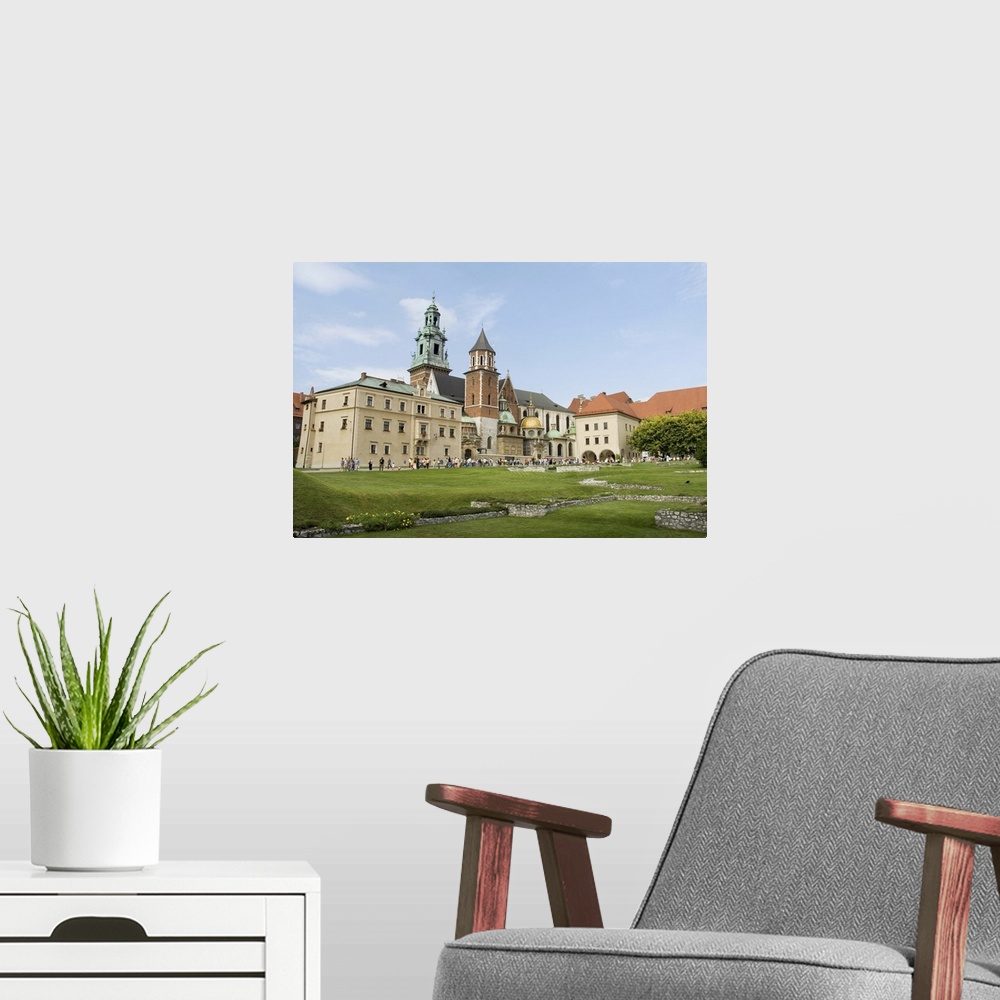 A modern room featuring Wawel Cathedral, Royal Castle area, Krakow, Poland