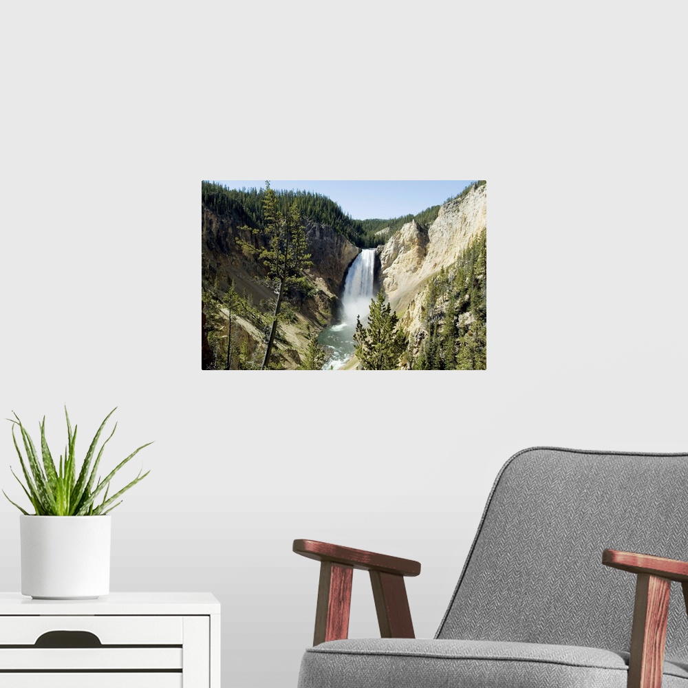 A modern room featuring Yellowstone Canyon, Yellowstone National Park, Wyoming