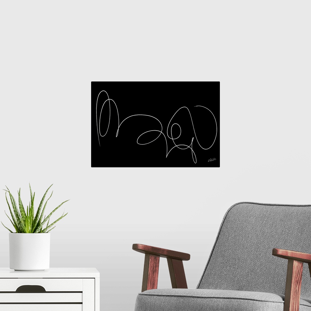 A modern room featuring Squiggle Black