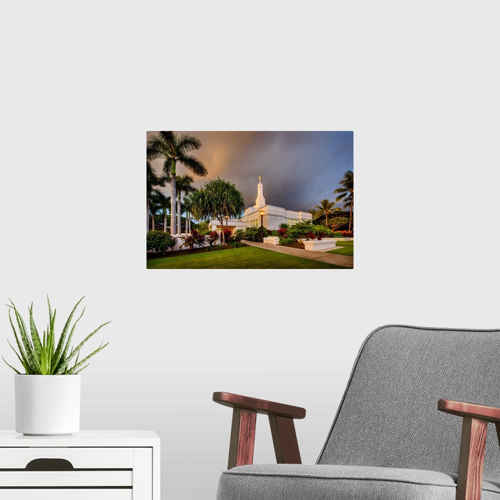 A modern room featuring The Kona Hawaii Temple is located in warm Kailua Kona, Hawaii. It is the 70th operating temple an...