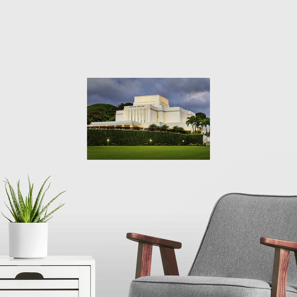 A modern room featuring The Laie Hawaii Temple was the fifth operating temple and the first to be built in Hawaii. It's e...