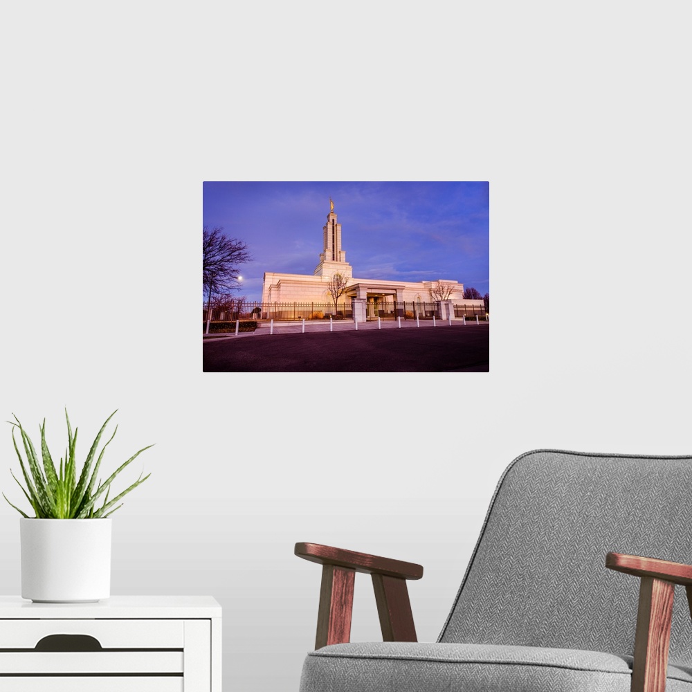 A modern room featuring The Lubbock Texas Temple is located behind the legendary Lubbock Texas Stake Center and features ...