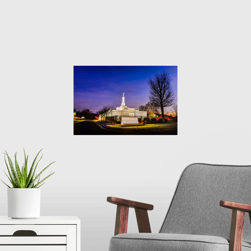 A modern room featuring The Nashville Tennessee Temple is located in Franklin, Tennessee. Though not owned by the temple,...